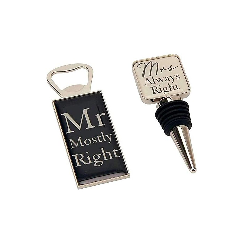 Mr Mostly Right & Mrs Always Right Bottle Opener &