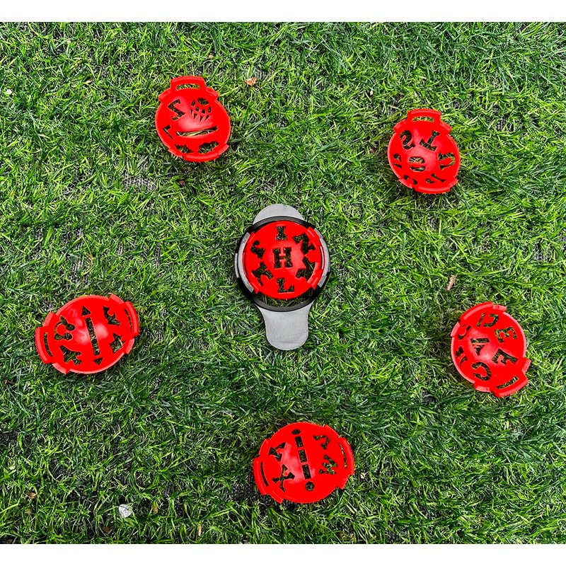 Red Color 6 in 1 Golf Ball Liner Line Marker