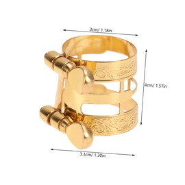 Kisangel 1PC Embossed Alto Saxophone Head Card Durable Flute Head Clip for Beginners Elegant Design for Enhanced Sound Quality and Performance Stability