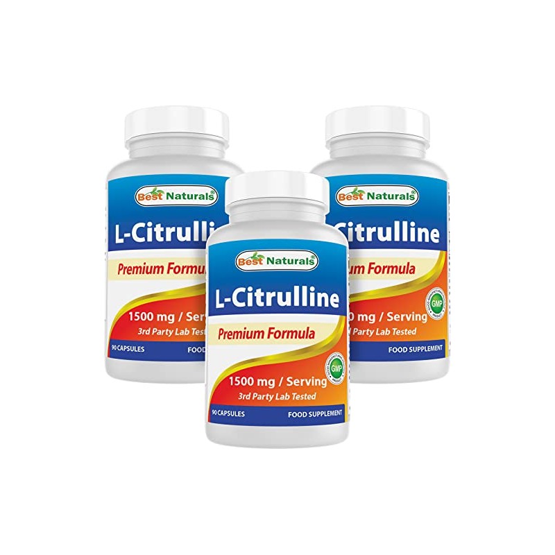 Best Naturals L-Citrulline Capsules - 1500mg/Serving - Non-GMO - Gluten