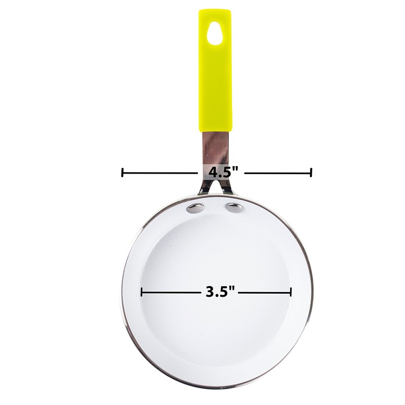 Good Living 3.5" Fast-Heating Aluminum Single-Egg Pan, Colors Vary, 1-Pack,