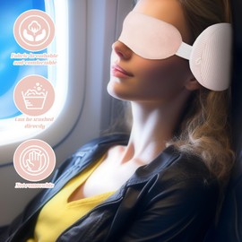 SEATOGEM 2-in-1 Neck Pillow Eye Mask, Pink Neck Pillow, Airplane, Foldable Neck Pillow, Travel Pillow, Aeroplane (Pink)