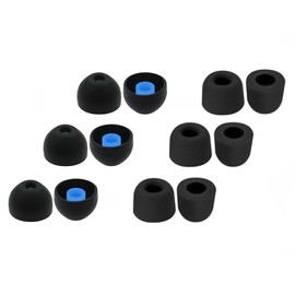 12 pcs Large Size (L-BHB-BMF-sB) Hybrid and Memory Foam Replacement Set Adapters Earbuds Ear Tips Compatible with Sony in-Ear Earphones Headsets