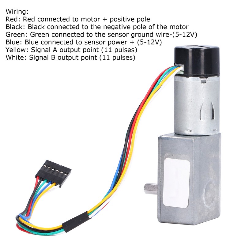 High Torsion Worm Gear Motor Full Metal Self Locking Encoder