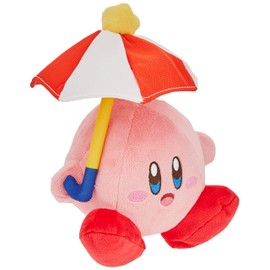 Sanei Kirby KP23 Parasol Kirby Plush Toy, Height 4.3 inches (11 cm)