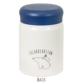 POLAR BEARS FAM RBA-PB32NV Food Pot, 11.8 fl oz (320 ml), Lightweight, Vacuum Double Layer Stainless Steel Food Pot, Hot and Cold Retention, Navy