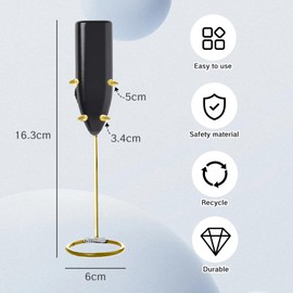 YAFIYGI Frother Stand Kitchen Milk For Coffee Stainless Steel Stand Fits for Multiple Types of Coffee Frothers - Heavy Duty Stand Ideal(Gold)