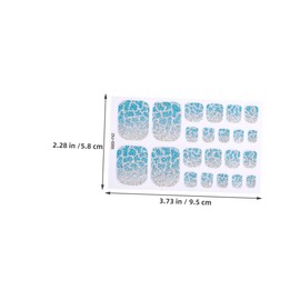 Baluue 11pcs Rainbow Glitter Toenail Stickers Stunning Summer Nail Art Wraps for Women Easy DIY Application Unique Gradient Design for Fashion and Parties