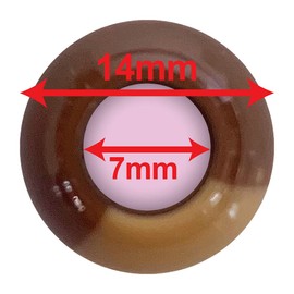 60 Pcs Beads Jewelry Making Kit DIY Hair Braiding Bracelet Ornaments Crafts Extra Large Round Two Tone Pony +2 Beaders Included (Brown)