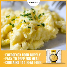 OvaEasy Dehydrated Egg Crystals – (2 x 1.67 lbs Cans) – Powdered Eggs Made from All-Natural Ingredients – Easy-to-Prepare Egg Powder – Dehydrated Food Perfect for Camping & Backpacking