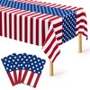 QZYL 4 Pack 4th of July Tablecloths, 54" x 108"