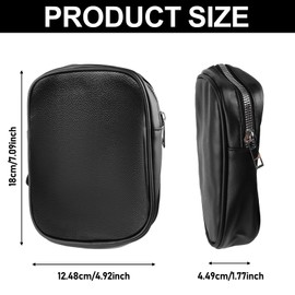 Leg Bag, Leg Bag for Motorcycle Thighs, Removable Motorcycle Bag Leg, Thigh Bag, Faux Leather, Women's Motorcycle Bags for Leg for Hiking, Running, Cycling, Camping, black