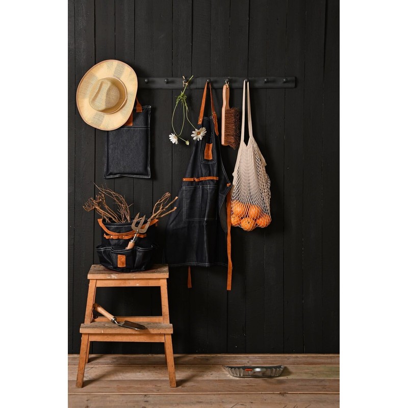 Fallen Fruits GT161 Denim Garden Tool Bag (Round), Blue