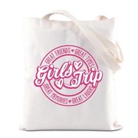 Girl's Trip Tote Bag Girls Weekend Gift Bestie Vacation Gift Friend Travel Handle bags Girls Getaway Gift Bachelorette Gift (C-Girl's Trip Bag)