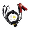 12FT 14AWG Battery Alligator Crocodile Clip to 2 SAE Connector