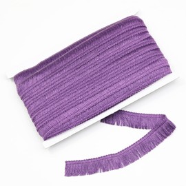 dlboboai Dark Purple Fringe Tassel Trim Lace Polyester Macrame Tassel lace 27 Yards 25 mm Wide for Sewing Crafts Clothing Curtains Accessories Lampshade Home DIY Decoration (Dark Purple,25 mm Wide)