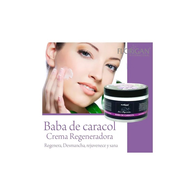 Baba De Caracol Crema Facial Florigan® 350grs. 5 Piezas
