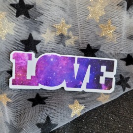 Moonlight Jade STKR055 GALAXY LOVE Shaped Star Sticker | Vinyl Stickers | Stars Sky Celestial