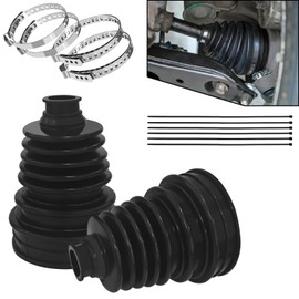 QKYS CV Boot Repair Kit, Split CV Axle Front Waterproof & Dustproof Rack and Pinion Boot Set for Protect Axle with Stainless Steel Clamps, Universal Constant Velocity Boot Set Fits for Most Cars