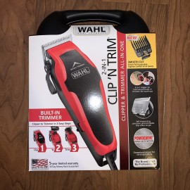 Wahl Hair Clippers 2 IN 1 Built-in Trimmer Clip 'N Trim 20 Piece Set All In One