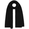 PURE CASHMERE KNITTED SCARF (BLACK)