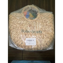 Boho Beach Life Bag Rattan Woven Tote Purse Beach Vacation Cruise NEW