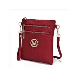 Andrea Milan M Signature Women's Crossbody Messenger Bag Designed by Mia KMaterial: Polycarbonate, color: Red Color