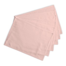 Cloth Placemats Calicot 100% Cotton Set of 6 Washable 13x19 Inches Table Placemats|Reusable Kitchen Dining Table Mat for Wedding Spring Easter Decor Indoor & Outdoor Party Decor|Nude Pink