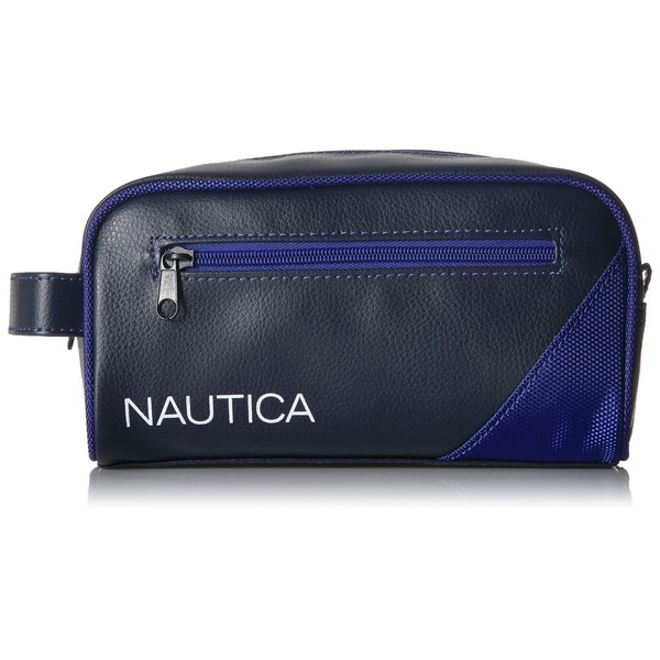 Nautica Men's Top Zip Travel Kit Toiletry Bag Organizer Packing, Royal Blue, One Size
