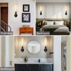 Black Wall Sconces Bathroom Vanity Light Fixtures, Glass Tube Wall