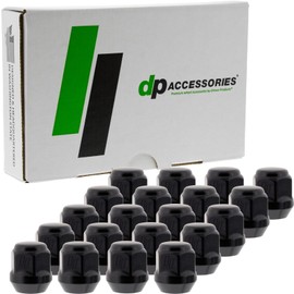 DPAccessories Lug Nuts Compatible with 2022-2025 Subaru WRX | Black OEM Style | Factory Aluminum Wheels Only | Set of 20 Wheel Nuts | DSUWRX02F-BK/1