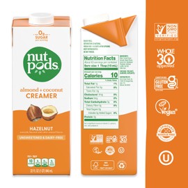 nutpods unsweetened Hazelnut Dairy-Free Coffee Creamer - 32oz 3-Pack