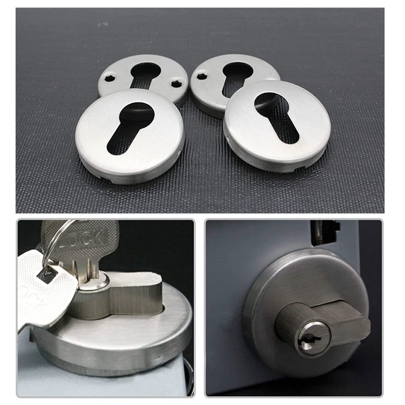 OHYER Set of 2 Key Escutcheon Keyhole Cover Rosette Stainless