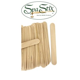 Spa Stix Natural Wood Jumbo Craft Stix. Pack of 100 Pieces