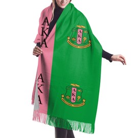 Rirgoasjax Sorority Gifts Cashmere - Like Cozy Wrap Scarf With Tassels For Women - Ideal For Special Occasions & Elegant Evening Dresses Society Gifts