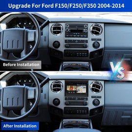 Car Stereo Upgrade for Ford F150 F250 F350 2004-2014, Android 13 Wireless CarPlay Stereo Screen Compatible with Apple CarPlay Android Auto, 7" Touchscreen Car Radio Support Navigation SWC Bluetooth
