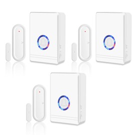 GREENCYCLE Wireless Door Sensor Chime Door Open Alarm, Door Chime for Business When Entering, Shop Entry Chime System for Home Security Shop Office, 600FT Long Range, 48 Ringtones 5 Volume Level, 3PK