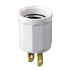 Leviton 15 Amp, 660 Watt Outlet to Lampholder Adapter, 61-W,