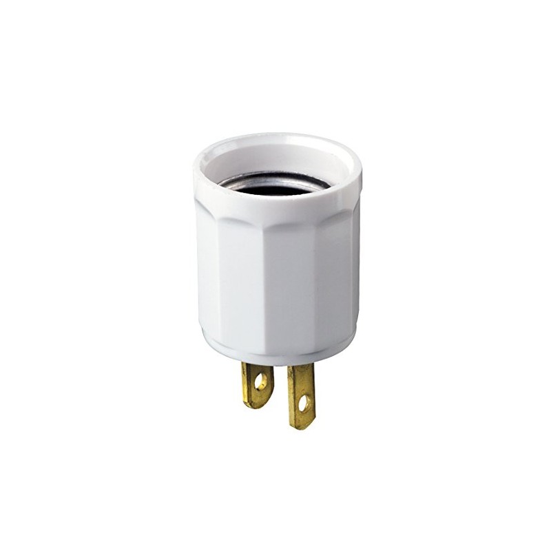 Leviton 15 Amp, 660 Watt Outlet to Lampholder Adapter, 61-W,