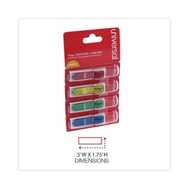 Universal UNV99011 Deluxe 0.5 in. x 1.75 in. Sign Here Message Arrow Flags - Assorted Colors (120/Pack)