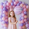 18 Inch Happy Birthday Foil Balloons, 4Pcs Pastel Pink Purple