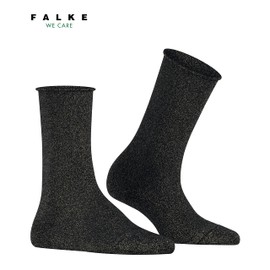 FALKE Women's Shiny Sustainable Socks, Black (Black 3000), 8-10.5