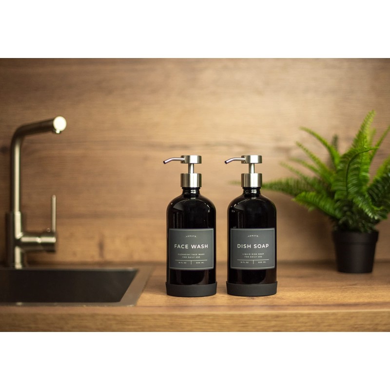 Hand and Dish Soap Dispenser for Kitchen and Bathroom, Set