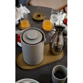 Zone Denmark Rocks Water Carafe 1 Litre Stainless Steel Water Jug Diameter 10 cm Height 26 cm 1 Litre Polished Stainless Steel