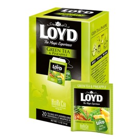 LOYD® Horeca Green Tea Pineapple - 1 Box - 20 Tea Bags 40 g - Premium Tea - Green Tea Pineapple Green Tea - For Catering - Tea Bags Packed Separately in an Envelope - Convenient Removal