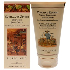 L’Erbolario Vanilla and Ginger Perfumed Body Cream - Moisturizing Cream for Dry Skin - Ginger and Vanilla Extracts - Hydrating Jojoba Oil - 5.07 oz