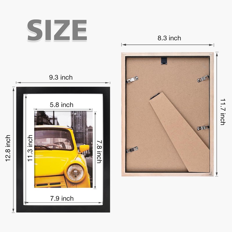 EGOFINE A4 Frame,100% Solid Wood Frame, A4 Picture Frame with