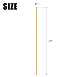 21 Pieces ‎3/32" x 3.94" Brass Rods, Sutemribor Brass Solid Round Rod Lathe Bar Stock for Craft Making, Handle Pin, 3/32" in Diameter, 3.94" in Length