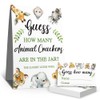 Guessing Animal Crackers Baby Shower Party Game Cards, Woodland Forest