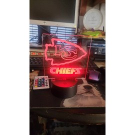 3d Led Night Light Kansas City Chiefs